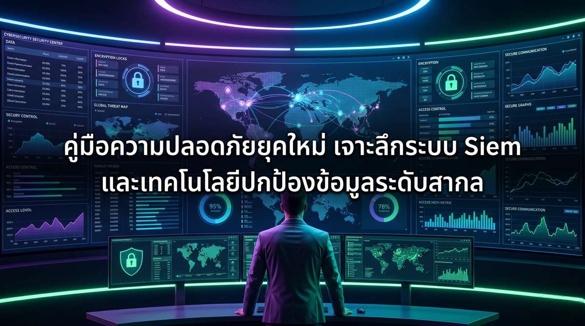 คู่มือความปลอดภัยยุคใหม่ เจาะลึกระบบ Siem และเทคโนโลยีปกป้องข้อมูลระดับสากล
